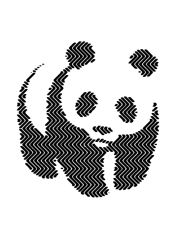 picture of zig-zag panda (extracted panda part)